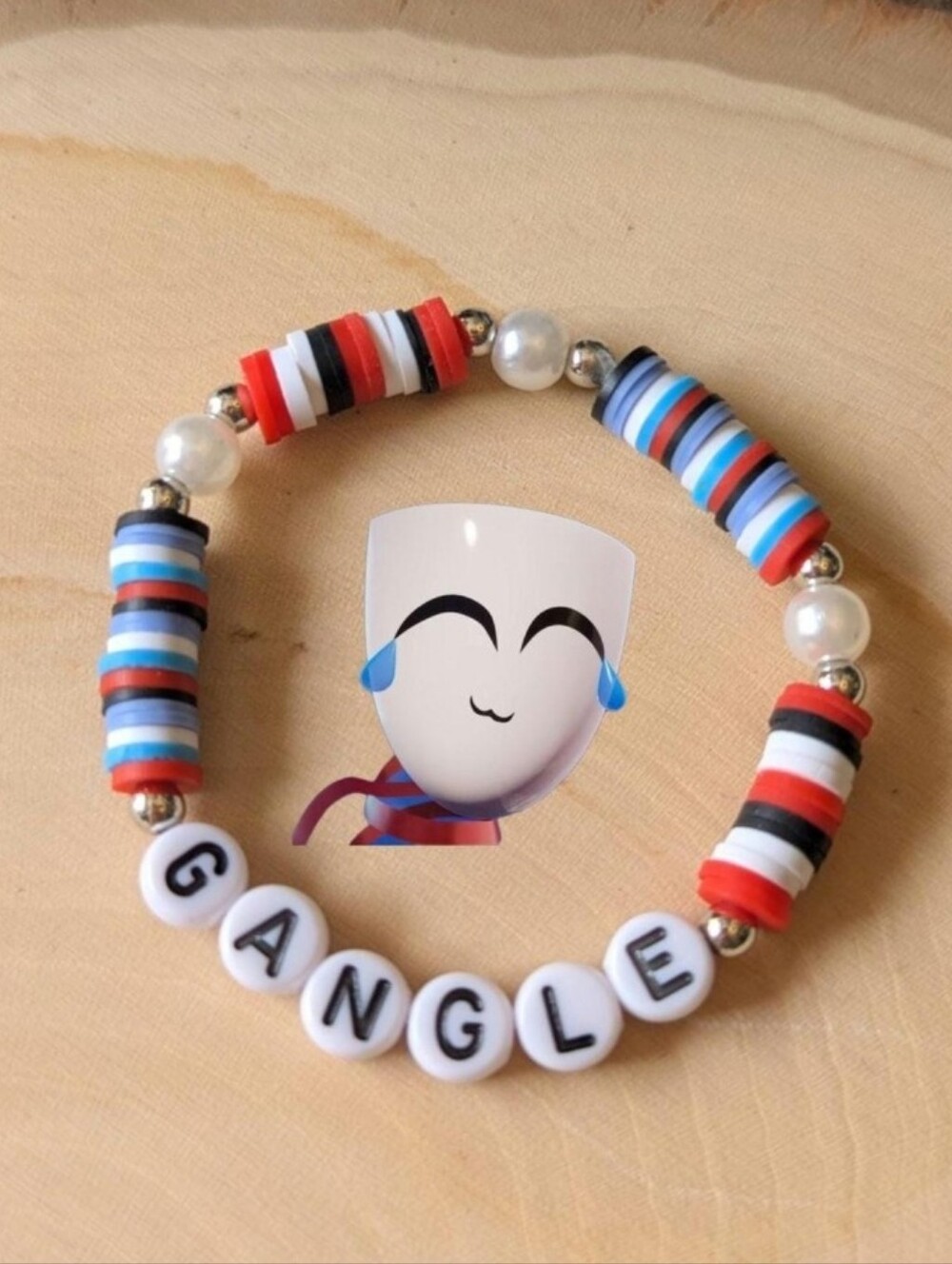 'Gangle' The Amazing Digital Circus  Beaded Handmade Clay Bracelet
